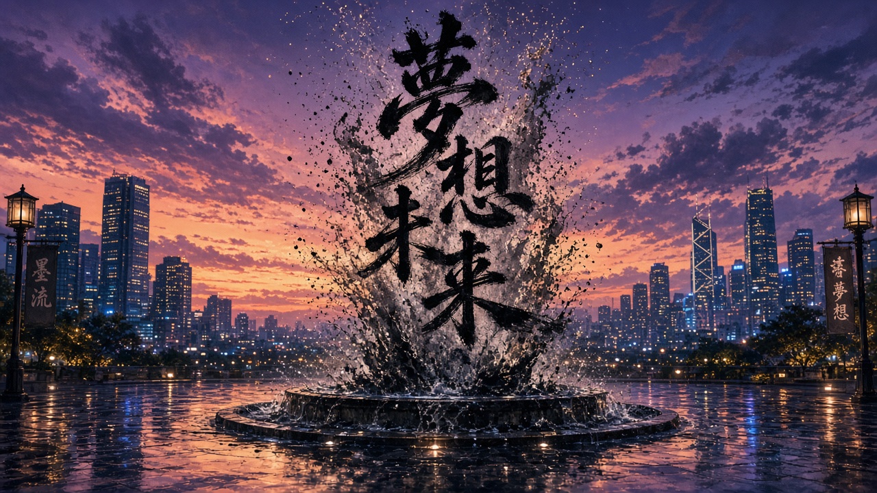 インクの噴水