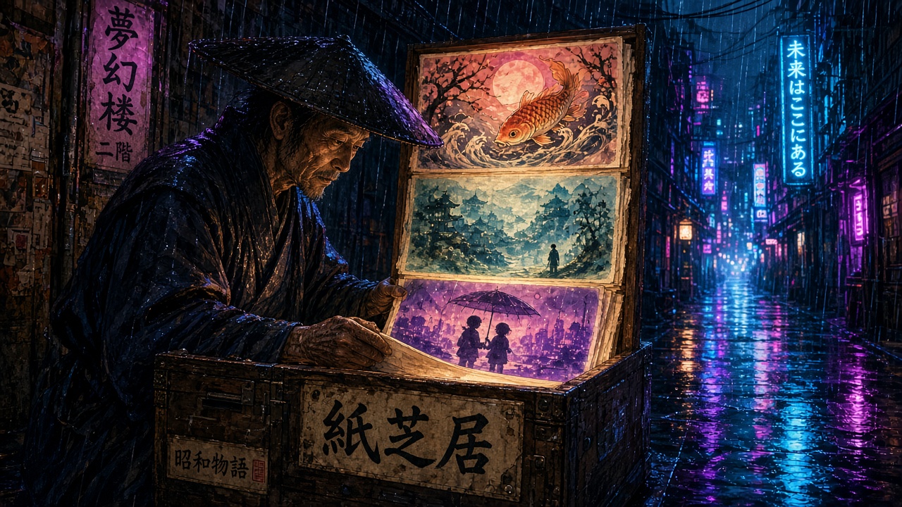 雨の紙芝居