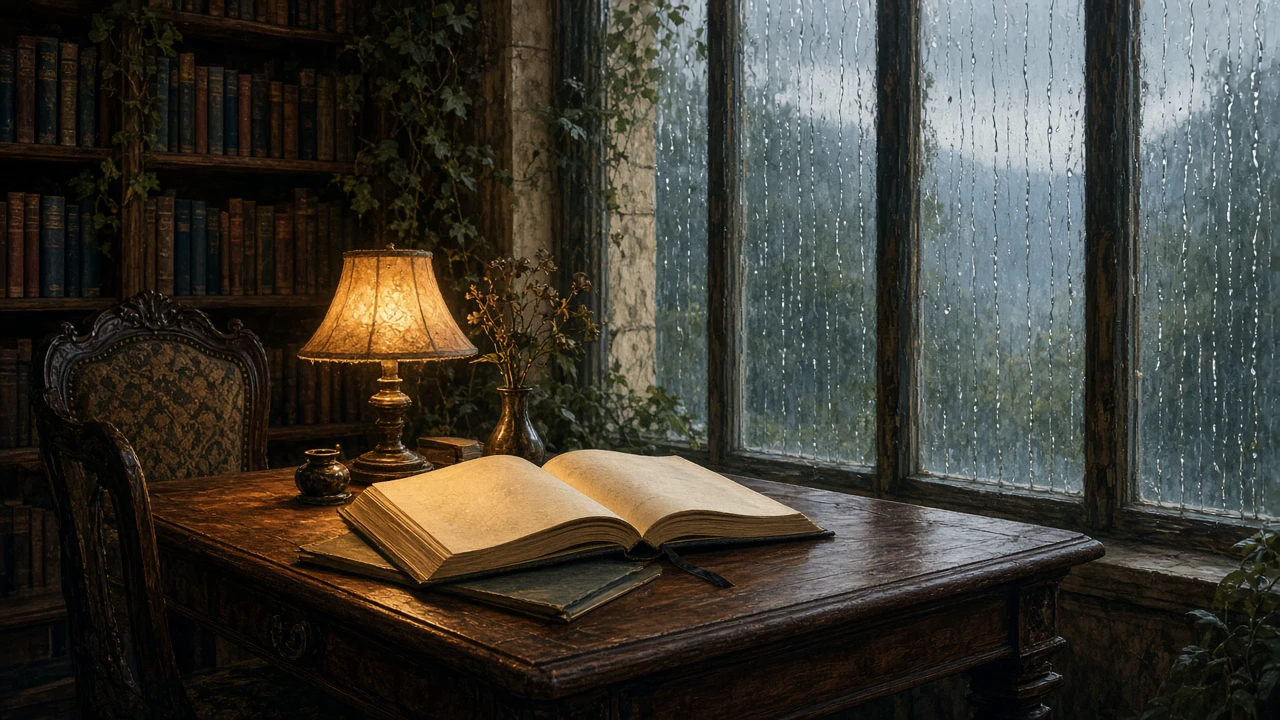 図書館の雨音
