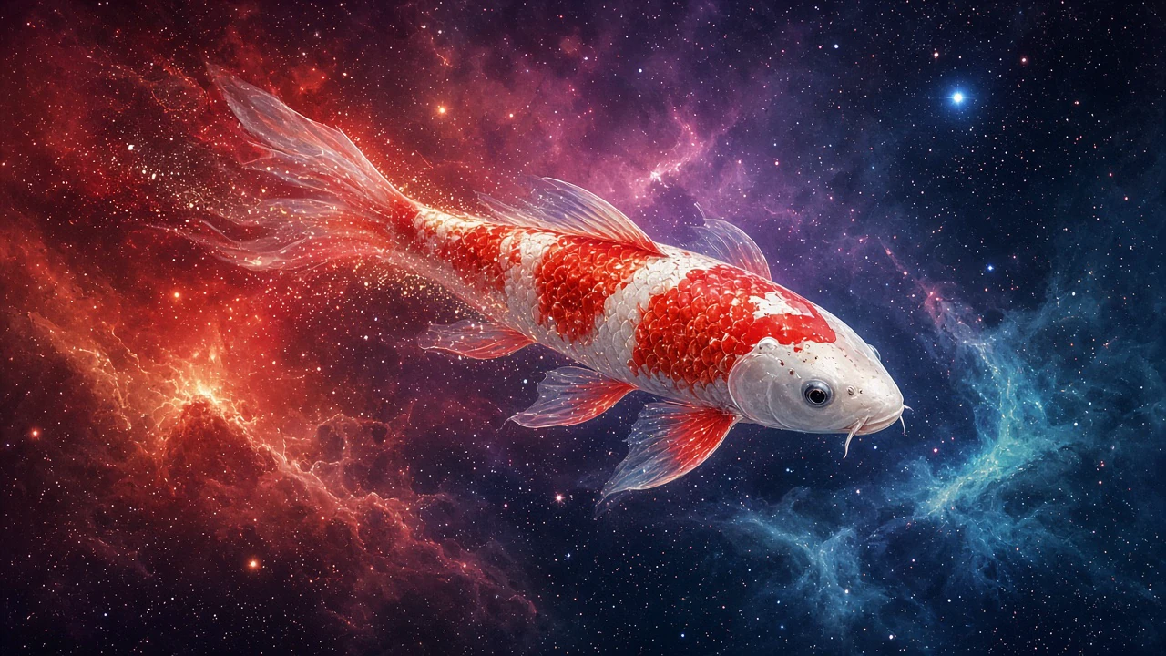宇宙を泳ぐ錦鯉