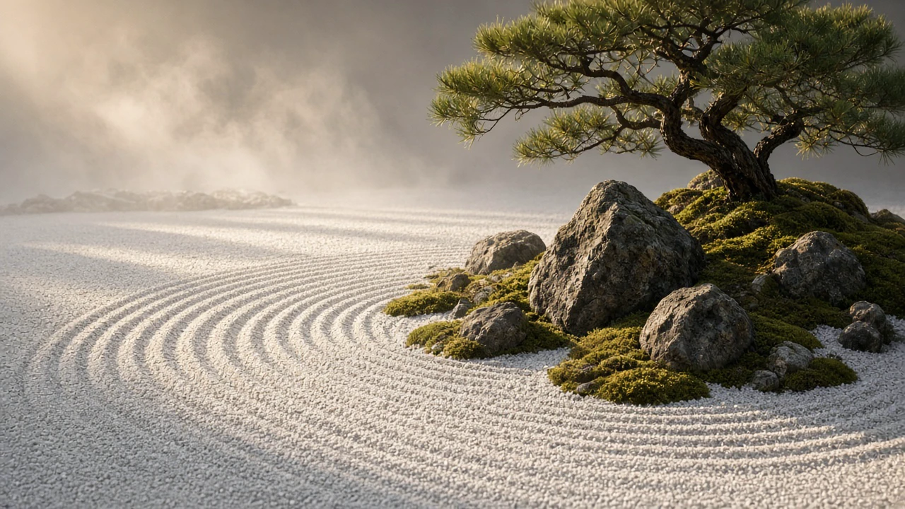枯山水の白砂
