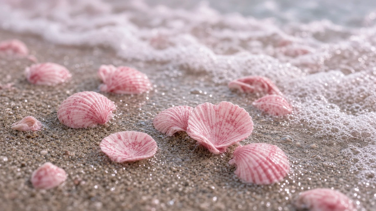 桜貝の浜辺