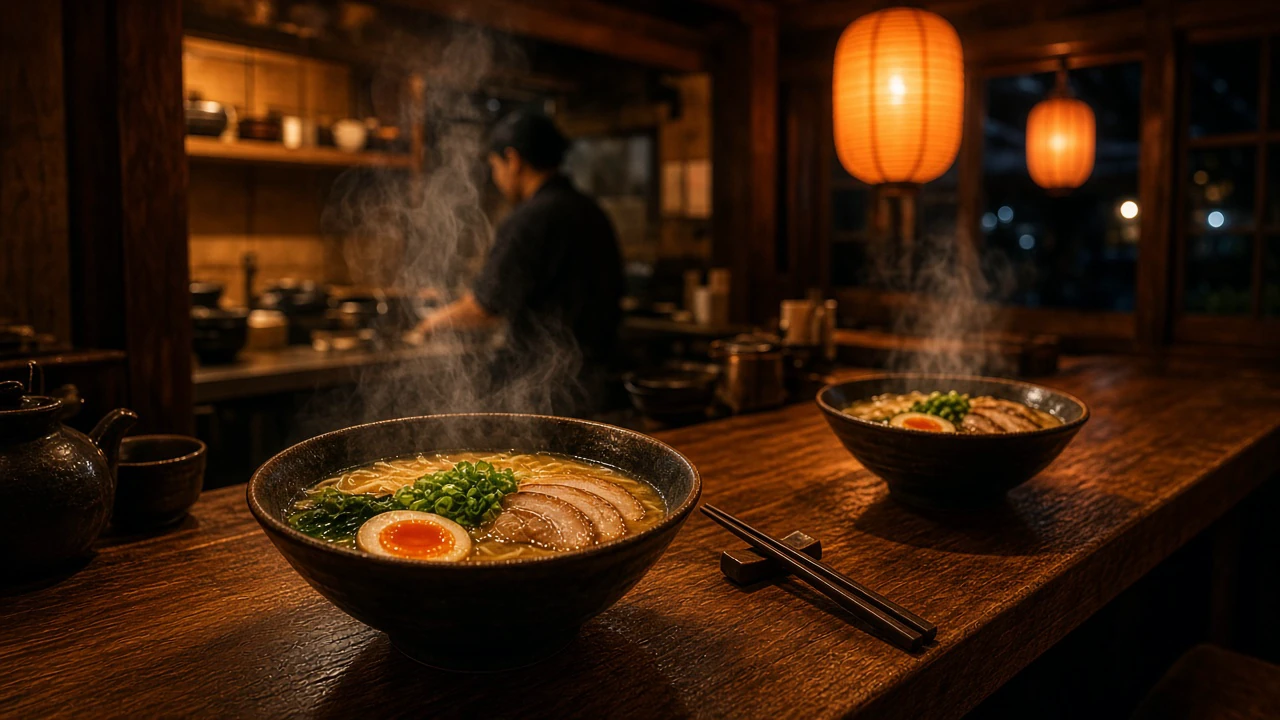 深夜のラーメンカウンター