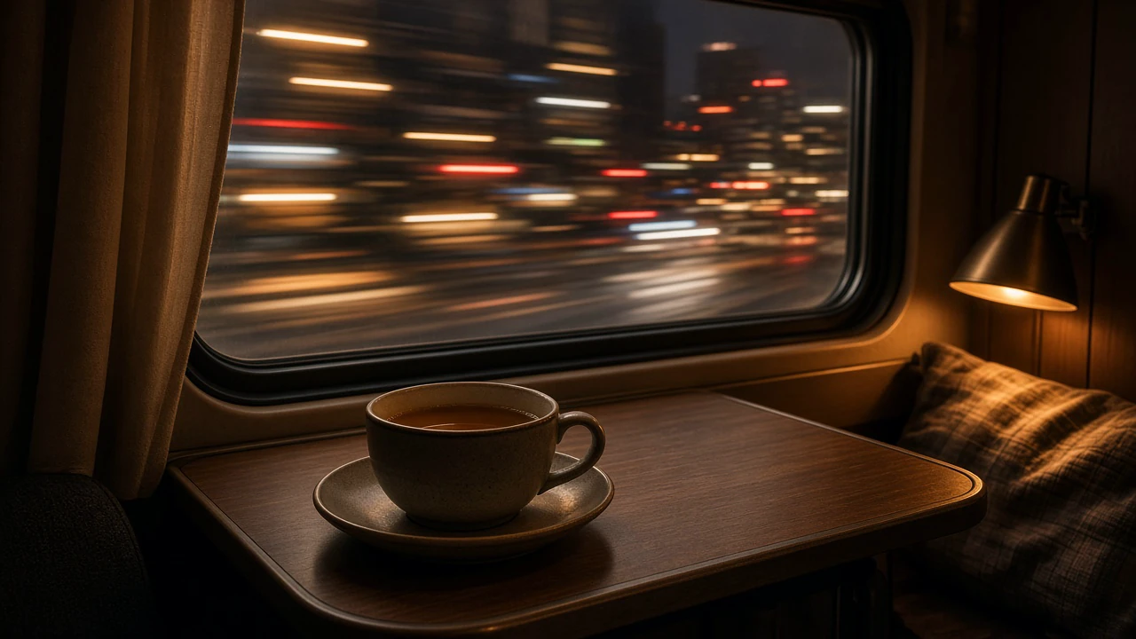 夜汽車の窓辺